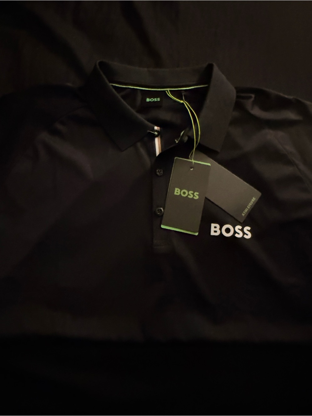 BOSS Men's Black Polo Shirt with Logo size XL